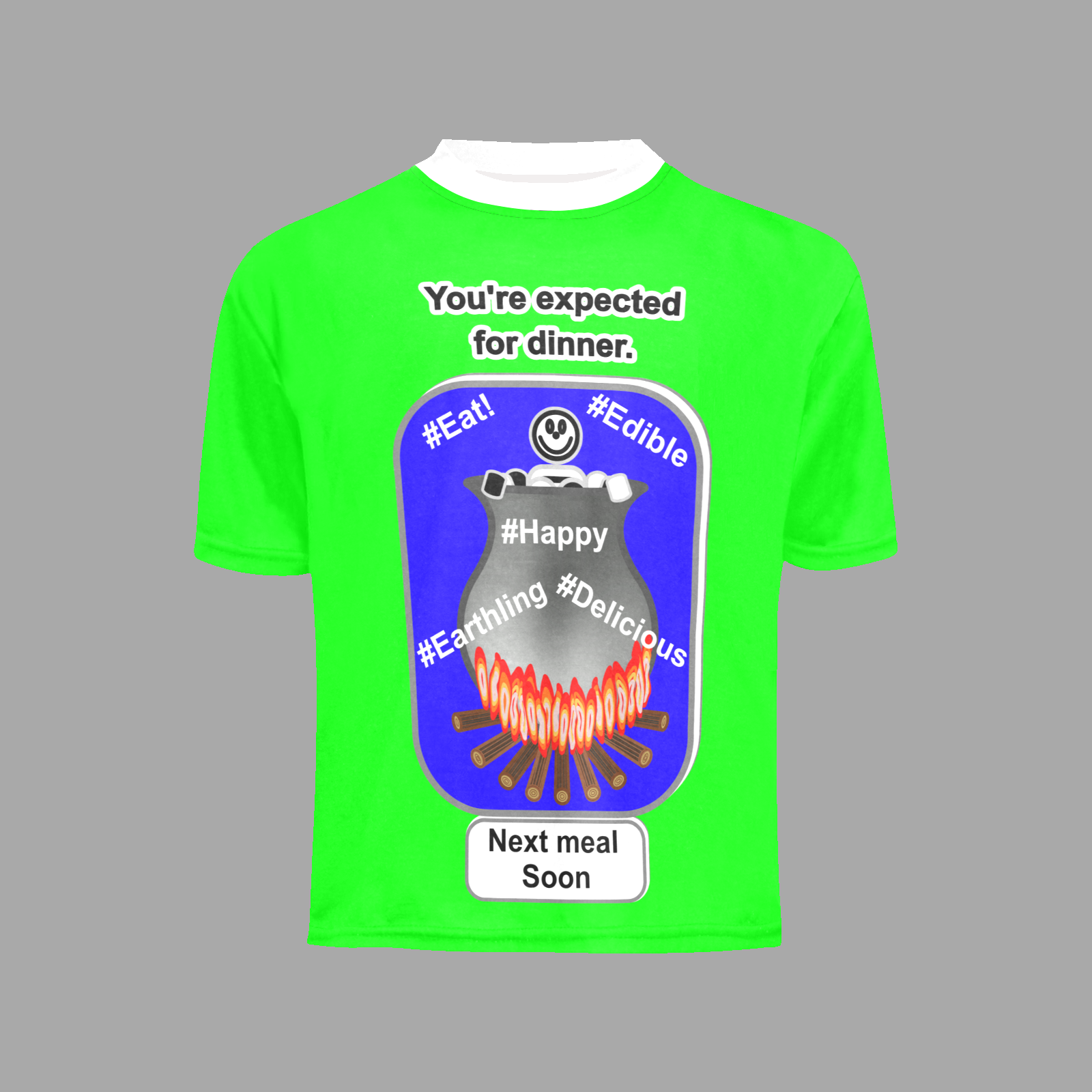 Teens girls' crew neck T-shirt green 000255000 Cauldron Angel - Image 3