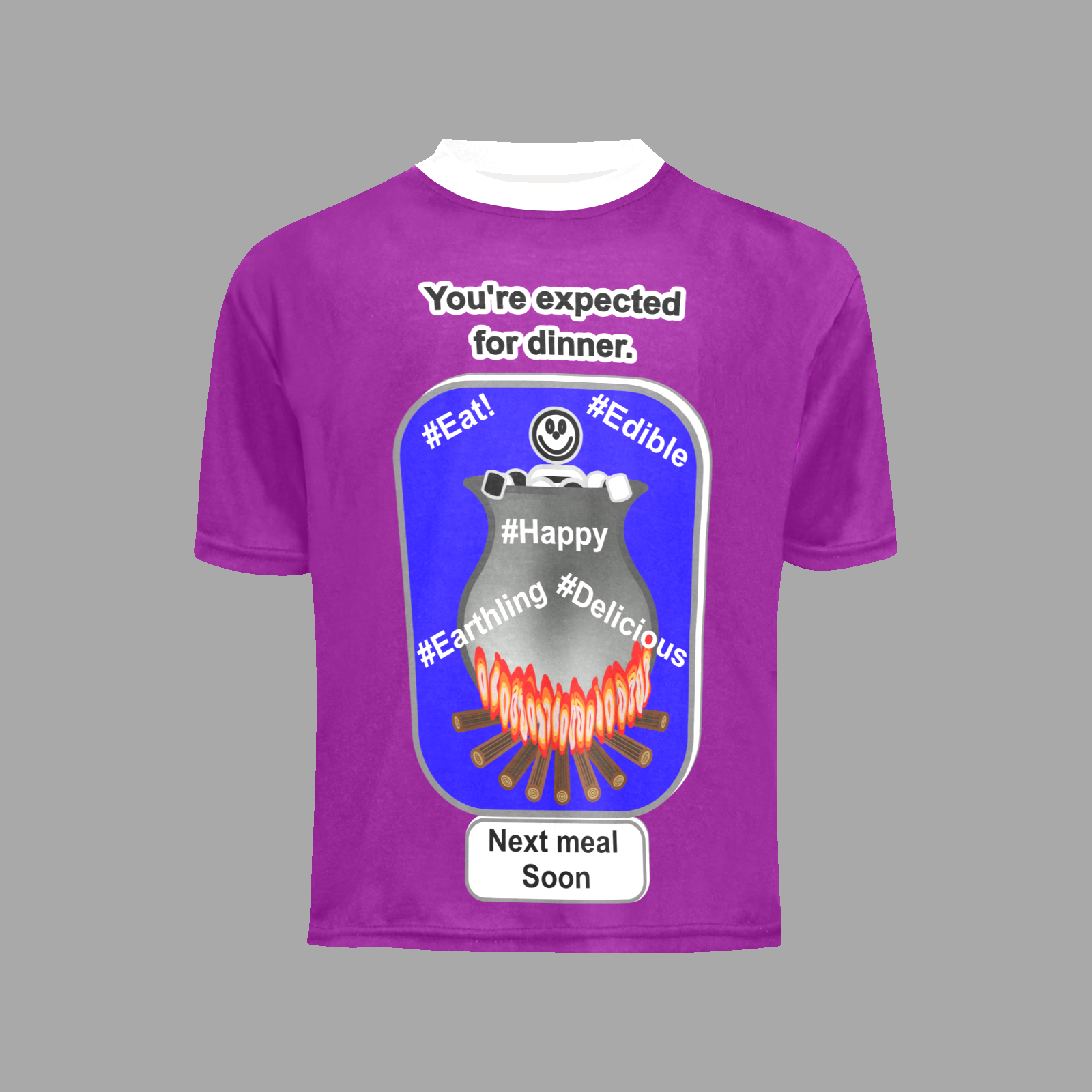 Teens girls' crew neck T-shirt purple 128000128 Cauldron Angel - Image 3