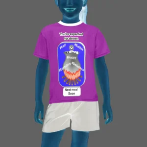 Teens girls' crew neck T-shirt purple 128000128 Cauldron Angel