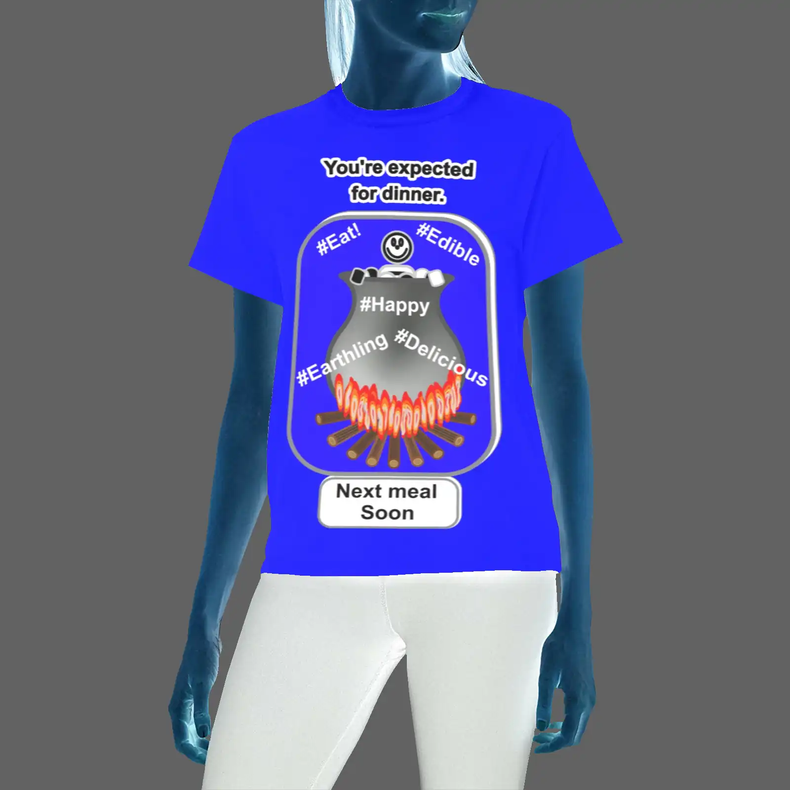 Women's Crew Neck T-Shirt blue 000000255 Cauldron Angel