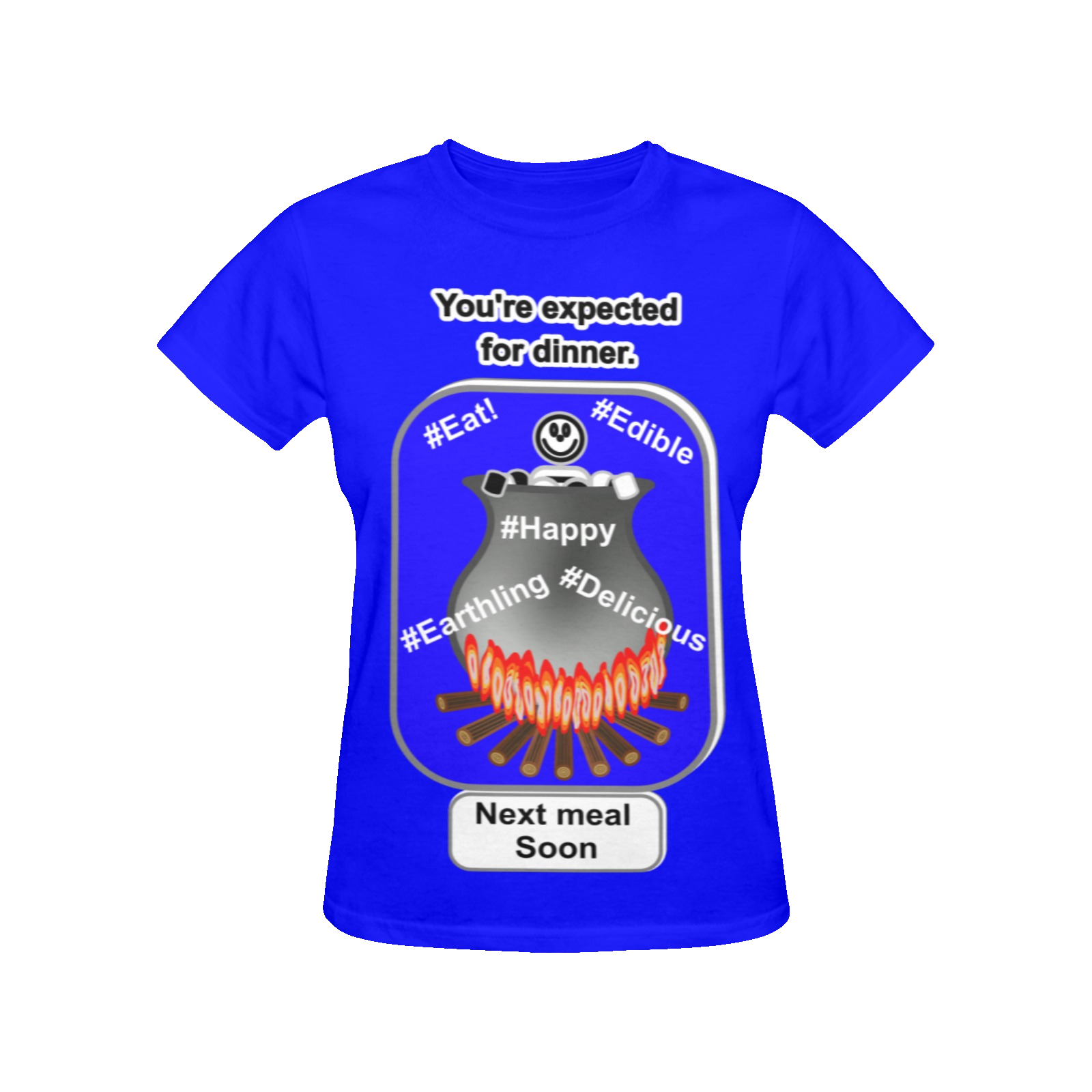 Women's Crew Neck T-Shirt blue 000000255 Cauldron Angel - Image 3