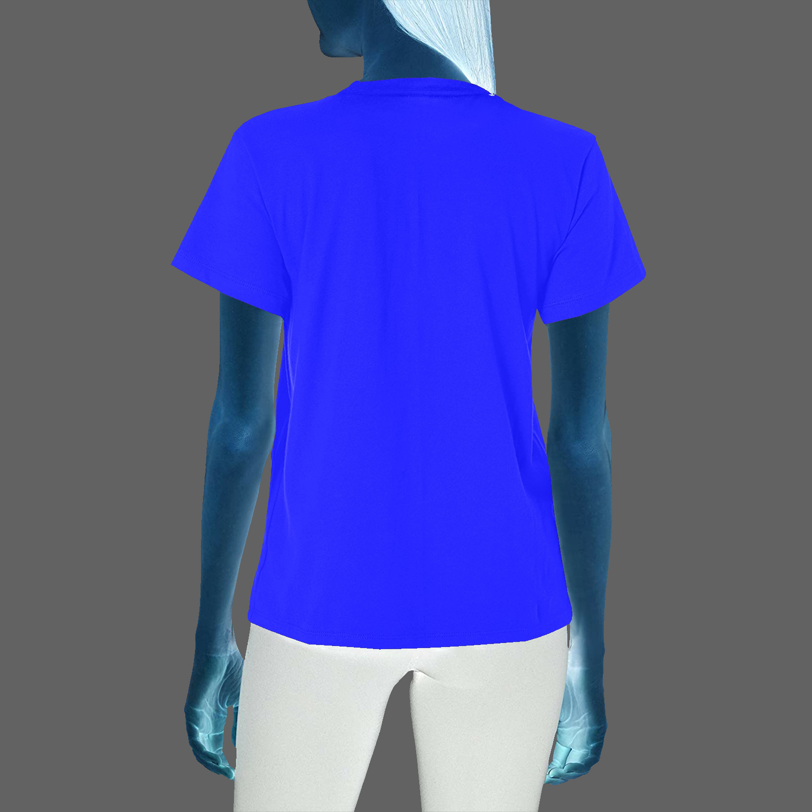 Women's Crew Neck T-Shirt blue 000000255 Cauldron Angel - Image 2