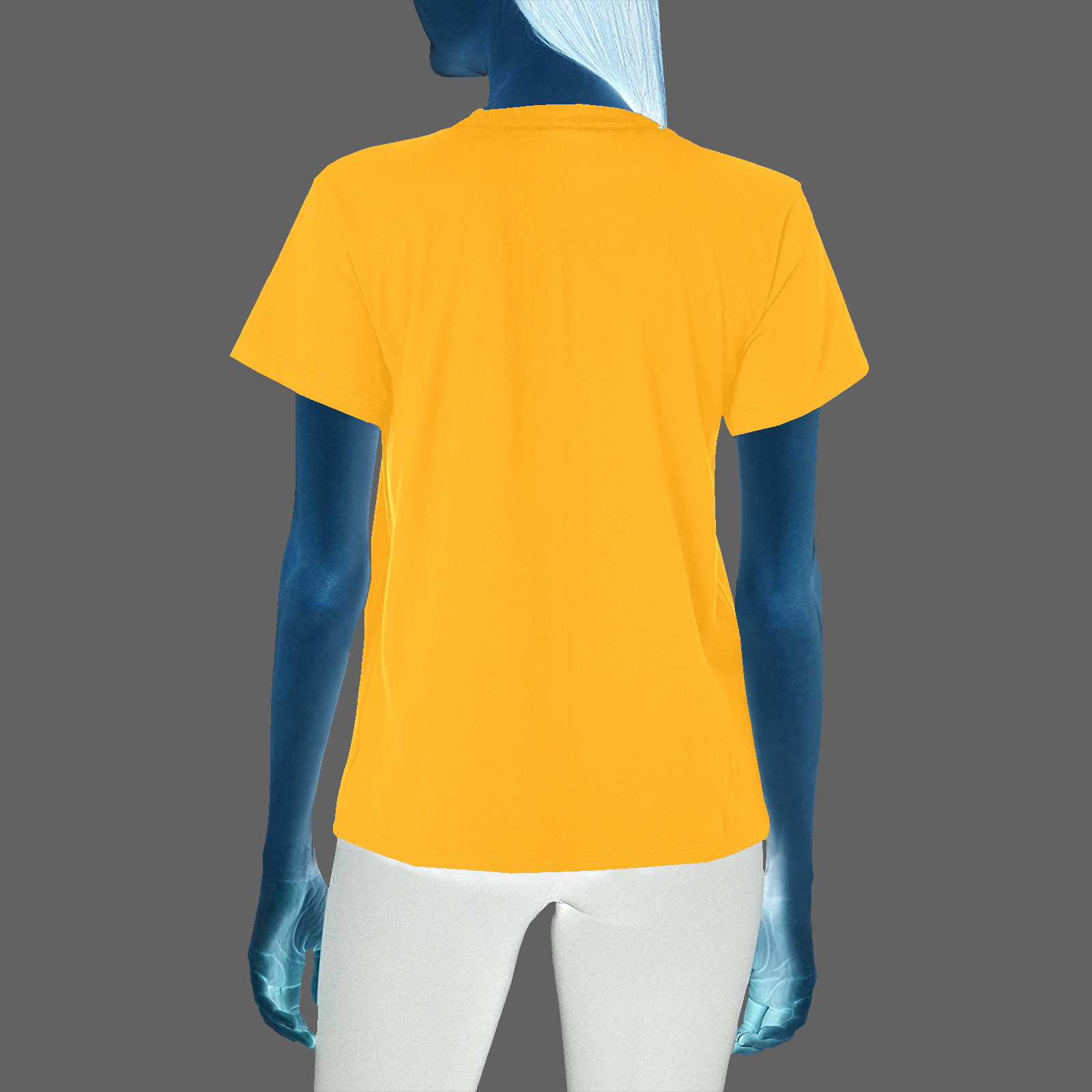 Women's Crew Neck T-Shirt orange 255165000 Cauldron Angel - Image 2