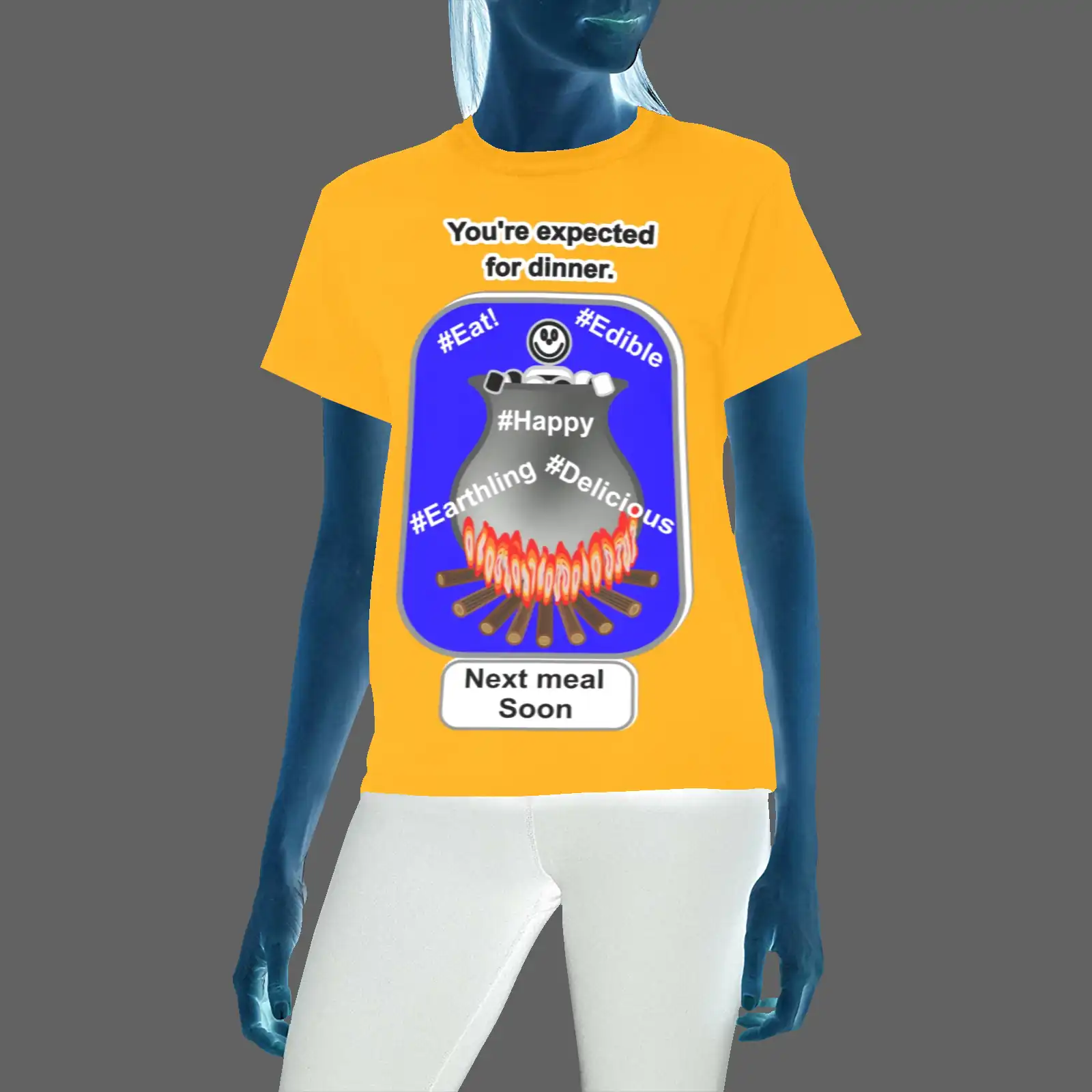 Women's Crew Neck T-Shirt orange 255165000 Cauldron Angel
