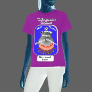 Women's Crew Neck T-Shirt purple 128000128 Cauldron Angel