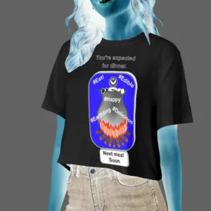 Women's Cropped T-shirt black 000000000 Cauldron Angel
