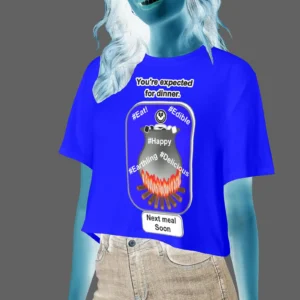Women's Cropped T-shirt blue 000000255 Cauldron Angel