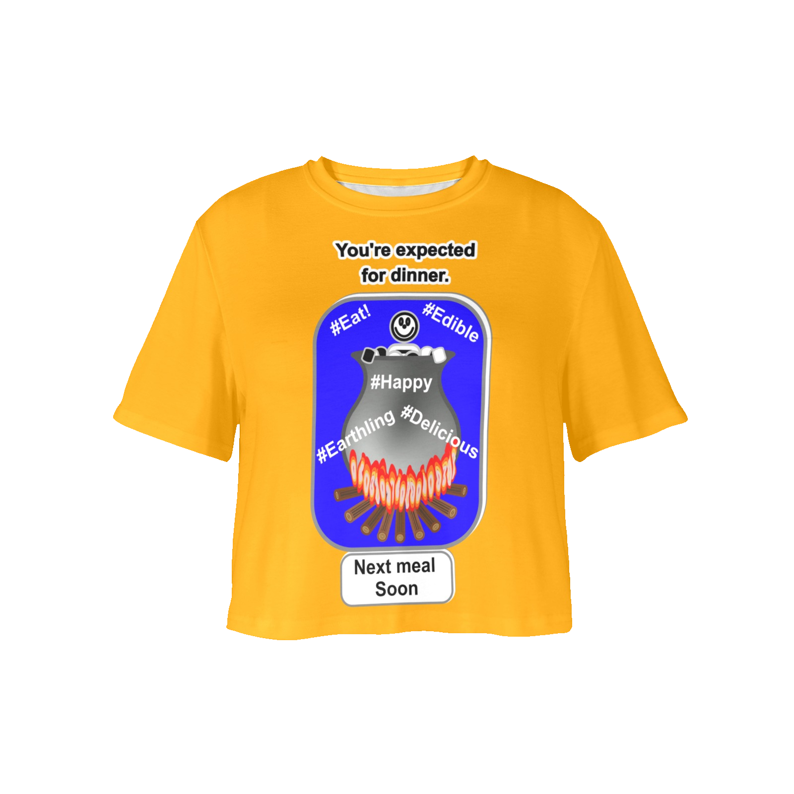 Women's Cropped T-shirt orange 255165000 Cauldron Angel - Image 3