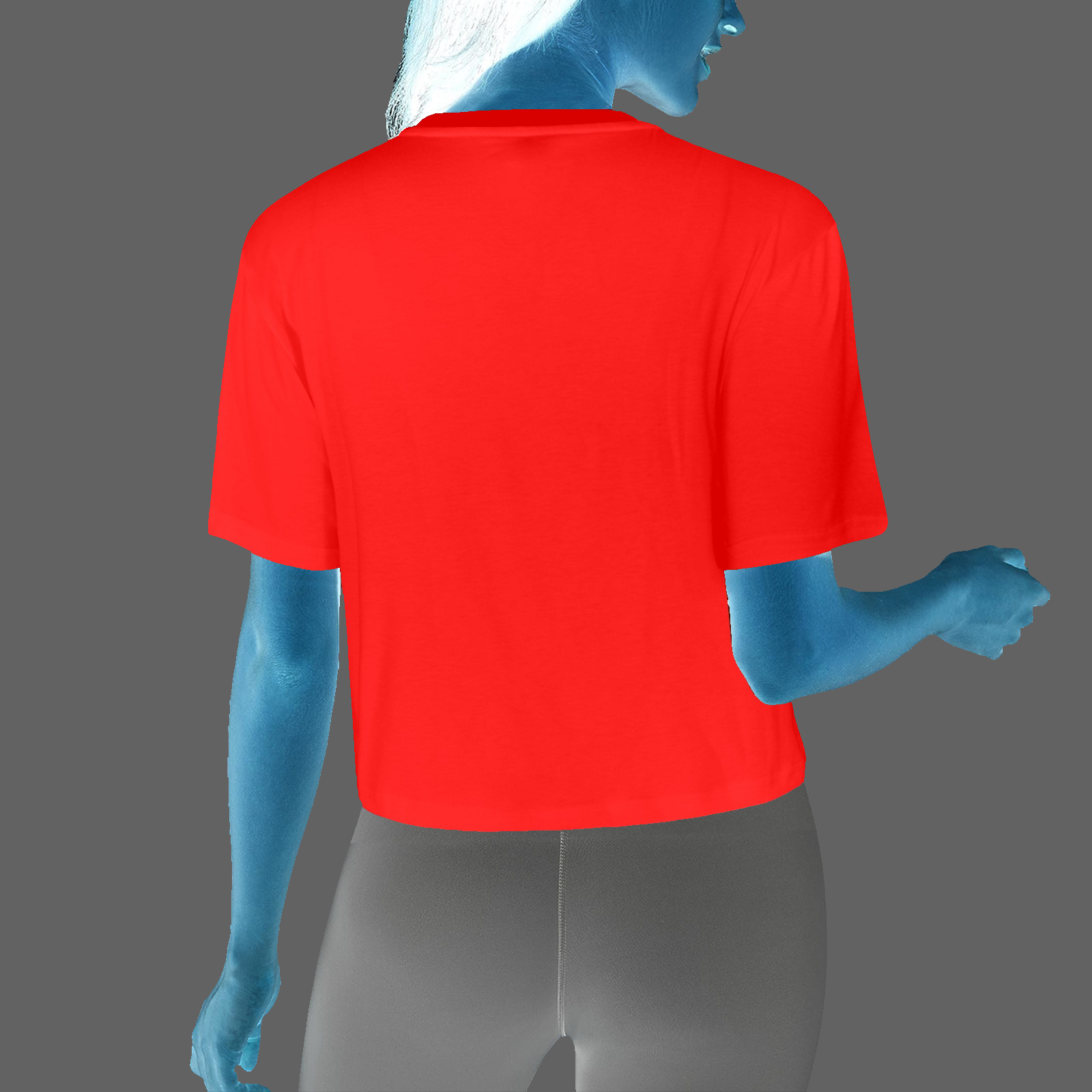 Women's Cropped T-shirt red 255000000 Cauldron Angel - Image 2