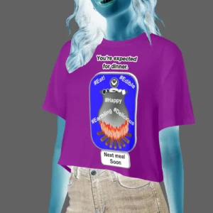 Women's Cropped T-shirt purple 128000128 Cauldron Angel