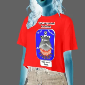 Women's Cropped T-shirt red 255000000 Cauldron Angel