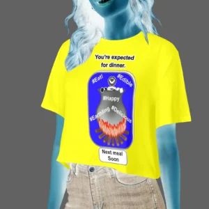 Women's Cropped T-shirt yellow 255255000 Cauldron Angel